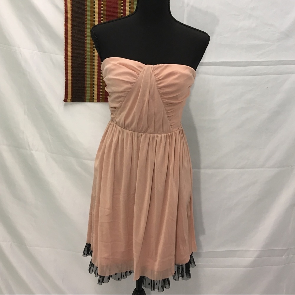 Dusty pink strapless dress